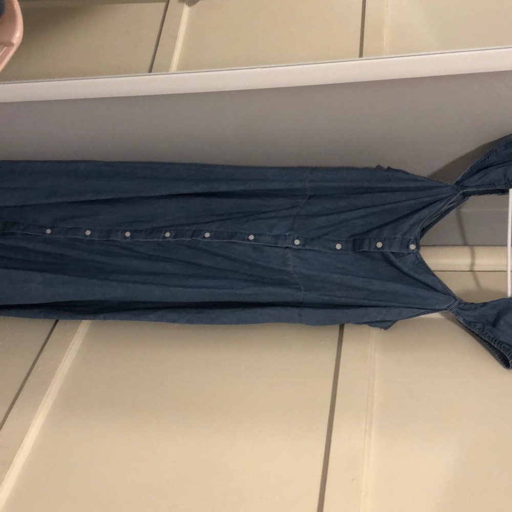 Button down Midi Jean Dress